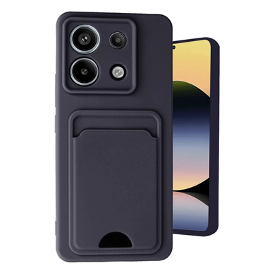 Xiaomi Redmi Note 13 Pro 5G Kılıf Kelvin Kartvizitli Silikon - Siyah