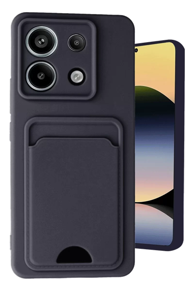 Xiaomi Redmi Note 13 Pro 5G Kılıf Kelvin Kartvizitli Silikon - Siyah