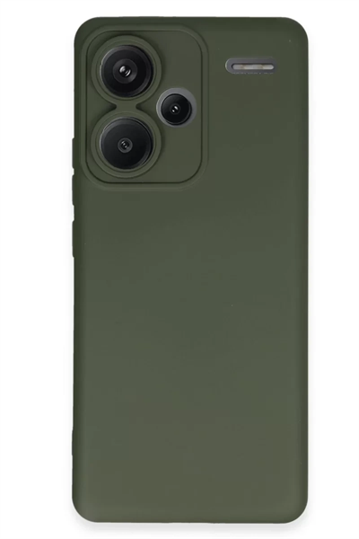 Xiaomi Redmi Note 13 Pro Plus Kılıf Nano içi Kadife Silikon - Koyu Yeşil