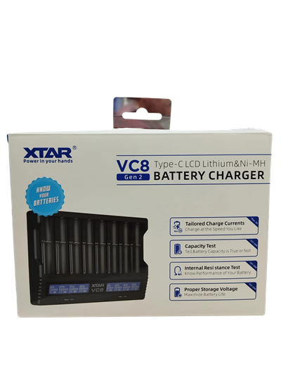 Xtar VC8 Sekizli Li-ion / NI-CD / NI-MH Pil Şarj Cihazı