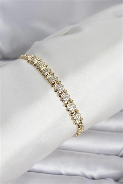Xuping Model Zirkon Taşlı Gold Renk Kadın Bileklik