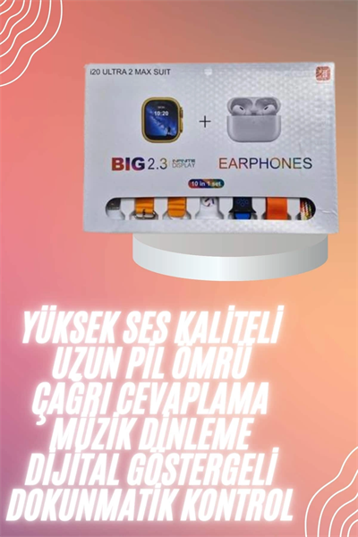 Yeni Nesil 7 Kordonlu Arama Bildirim Özellikli Kulaklık Hediyeli Akıllı Saat