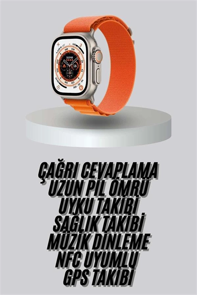 Yeni Nesil Akıllı Saat Uyku ve Sağlık Takibi Titeşimli Sesli Arama Mesaj ve Bildirim Görme