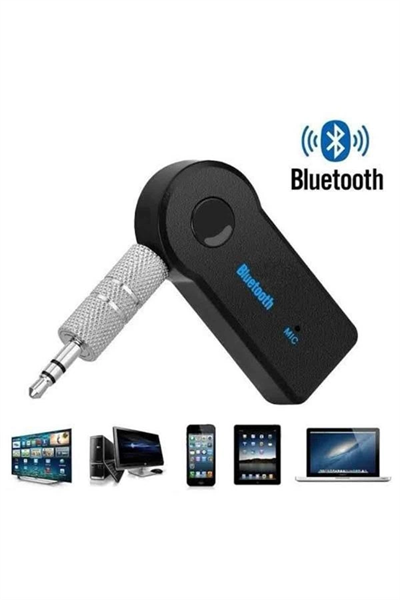 Yeni Nesil Bluetooth Aux Araç Kiti Siyah TV Tablet Telefon Araç Araba