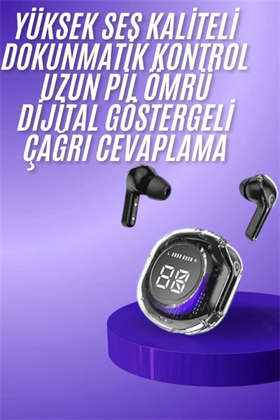 Yeni Nesil Bluetooth Kulaklık Dijital Göstergeli  Dokunmatik 5.3 Kablosuz
