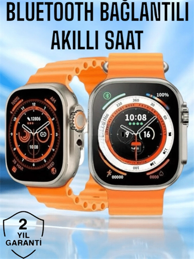Yeni Nesil Ultra Akıllı Saat Titreşimli, Uyku & Sağlık Takibi, Çift Kordon