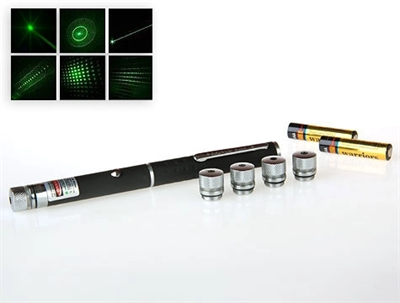 Yeşil Lazer Pointer 50 mW 15 Km Etkili (5 Başlıklı)