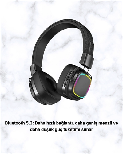 Yüksek Ses Kaliteli Kablosuz Kulak Üstü Kulaklık – BT 5.3