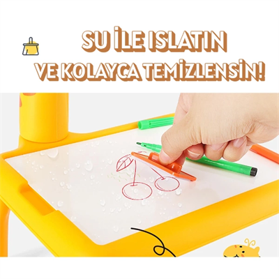 Zürafa Tasarımlı Projeksiyonlu Boyama Tahtası