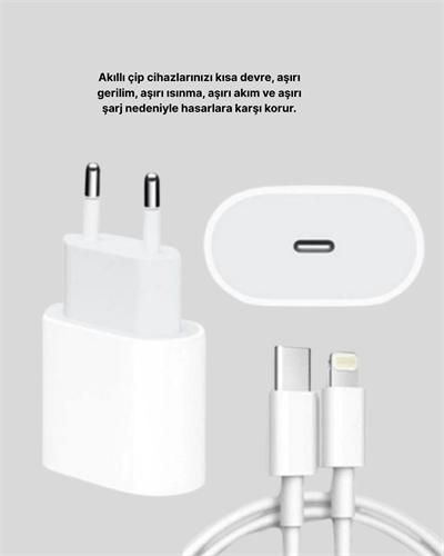 iOS Uyumlu 20W USB-C Hızlı Şarj Cihazı Telefon ve Tablet İçin