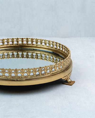 DekuvaTULIP GOLD SMALL ROUND TRAYLAMEDOR 1PRG-26150SG