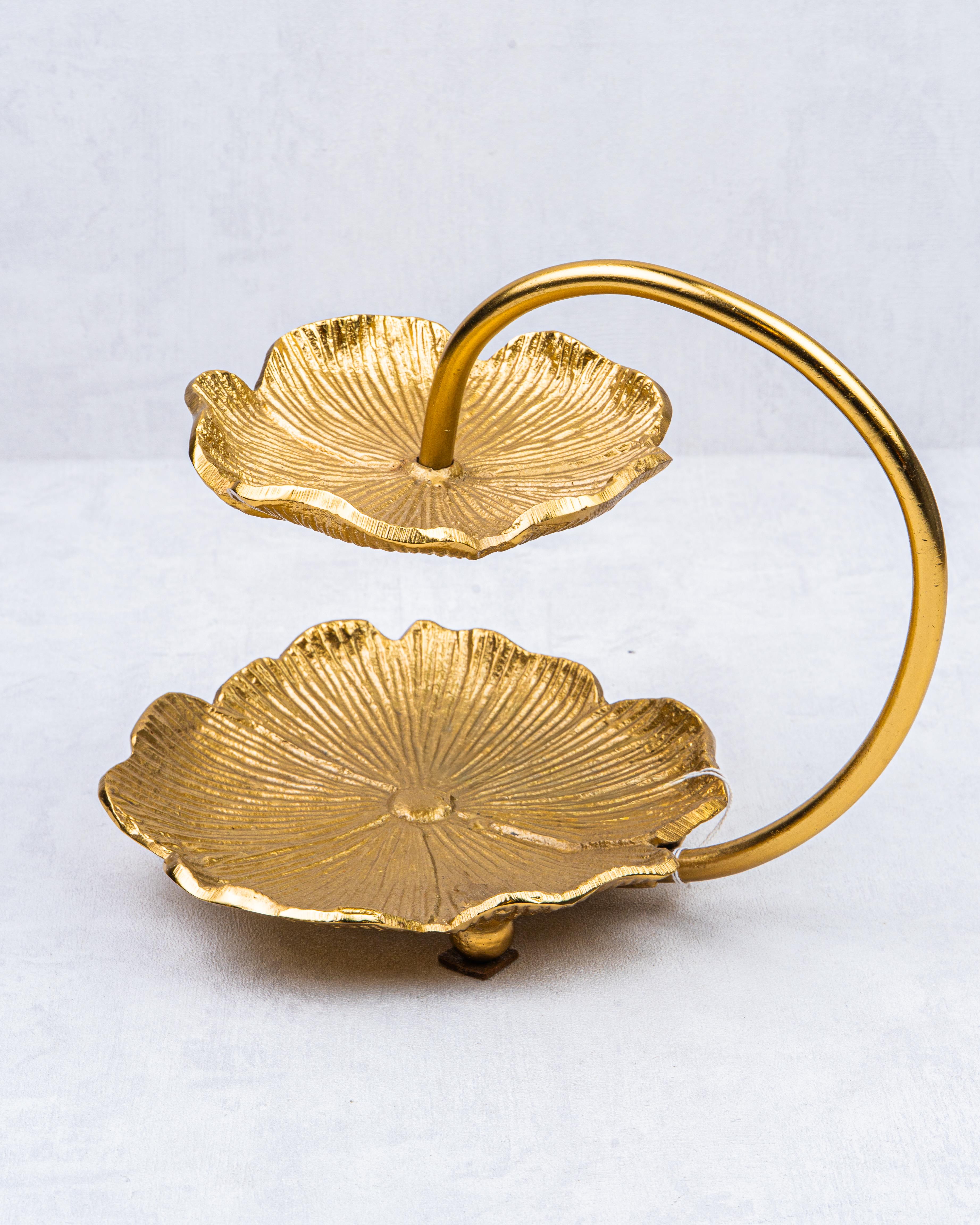 Mikasa Moor Antik Gold İki Katlı Yaprak Sunumluk