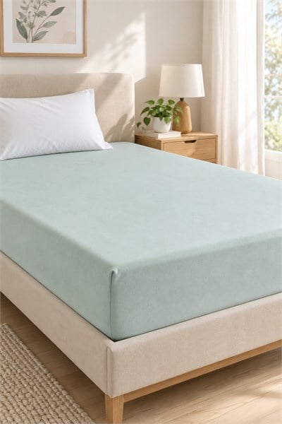 Belda Penye Lastikli Çarşaf - 100x200 Fitted - Beyaz 120 Gr.