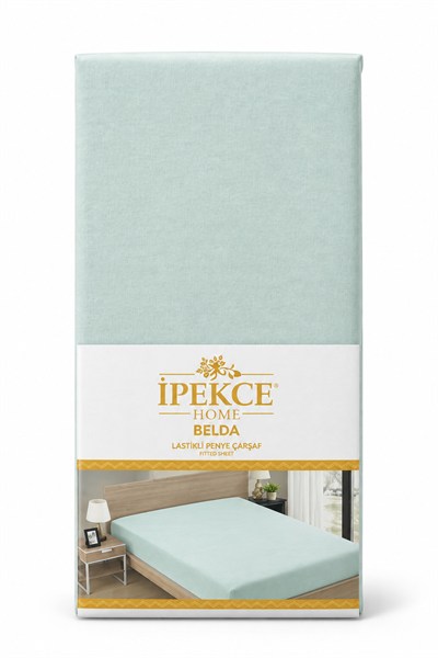 Belda Penye Lastikli Çarşaf - 100x200 Fitted - Beyaz 120 Gr.