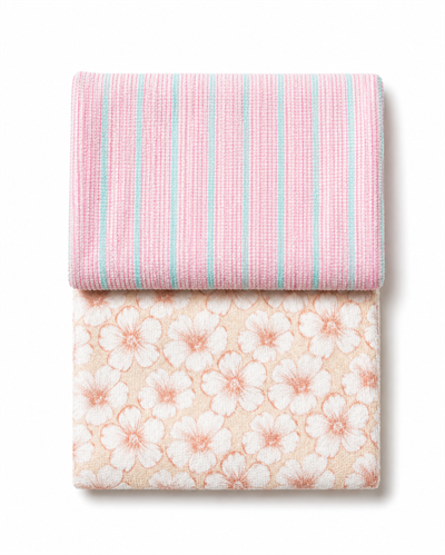 Fushia Dekoratif Baskılı 3lü Paket Mikrofiber Temizlik Bezi