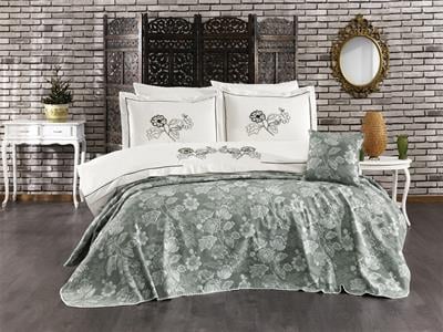 İpekçe Alida 8 Parça Çift Kişilik Lüks Çeyiz Seti - Yeşil