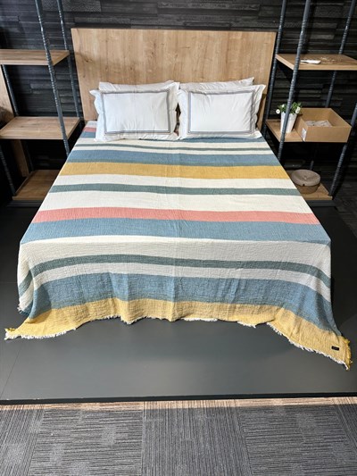 İpekçe Arden Müslin Pamuklu Çift Kişilik 6 Parça Pike Takımı