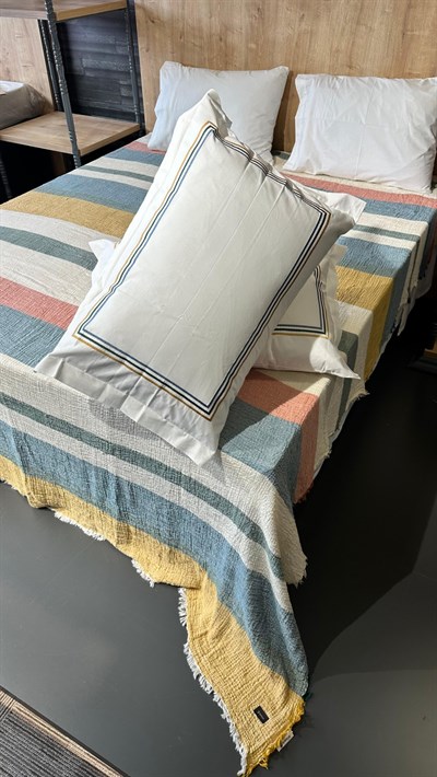 İpekçe Arden Müslin Pamuklu Çift Kişilik 6 Parça Pike Takımı