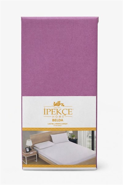İpekçe Belda Penye Lastikli Çarşaf - 100x200 Fitted - Gülkurusu 120 Gr.