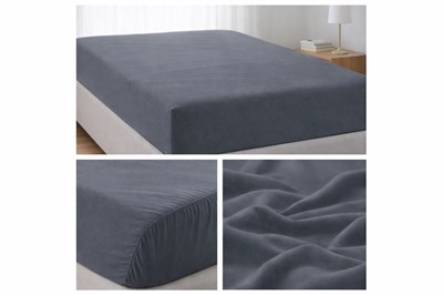 İpekçe Belda Penye Lastikli Çarşaf - 100x200 Fitted - Antrasit 120 Gr.