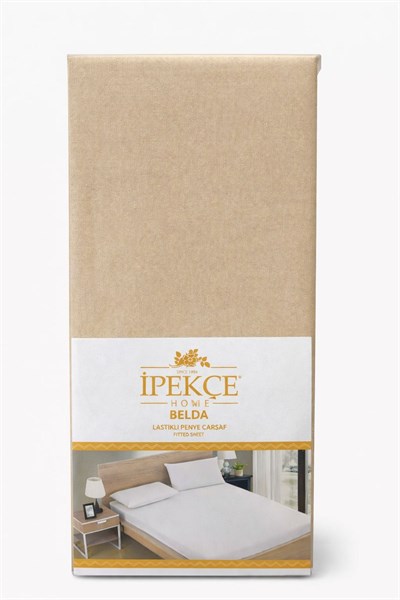 İpekçe Belda Penye Lastikli Çarşaf - 160x200 Çift Kişilik - Bej 120 Gr.