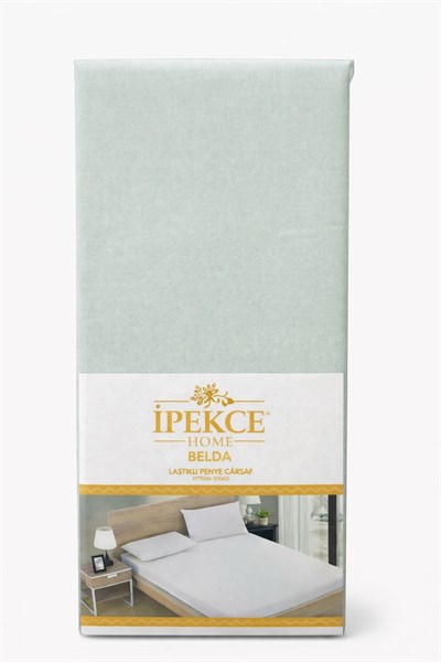İpekçe Belda Penye Lastikli Çarşaf - 160x200 Çift Kişilik - Yeşil 120 Gr.