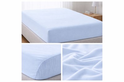 İpekçe Belda Penye Lastikli Çarşaf - 180x200 Battal Boy - Mavi 120 Gr.