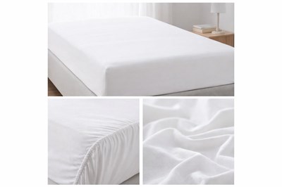 İpekçe Belda Penye Lastikli Çarşaf - 200x200 Süper Battal Boy - Beyaz 120 Gr.
