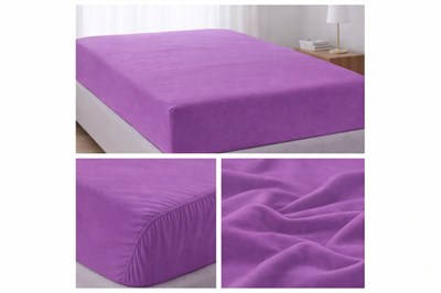 İpekçe Belda Penye Lastikli Çarşaf - 200x200 Süper Battal Boy - Gülkurusu 120 Gr.