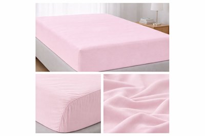 İpekçe Belda Penye Lastikli Çarşaf - 200x200 Süper Battal Boy - Somon 120 Gr.