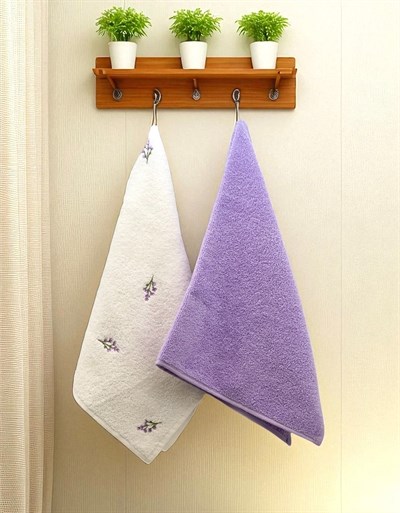 İpekçe Bloom & Harvest Mira 2li Nakışlı Havlu Seti 40x60 cm - %100 Pamuklu El ve Yüz Havlusu