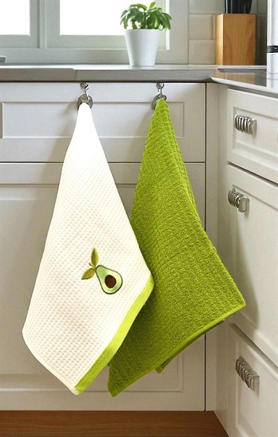 İpekçe Bloom & Harvest Serra 2li Nakışlı Havlu Seti 40x60 cm - %100 Pamuklu El ve Yüz Havlusu