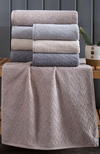 İpekçe Dilay 6 Parça Kutulu Havlu Seti 50x90 cm - %100 Pamuklu Çeyizlik El ve Yüz Havlusu
