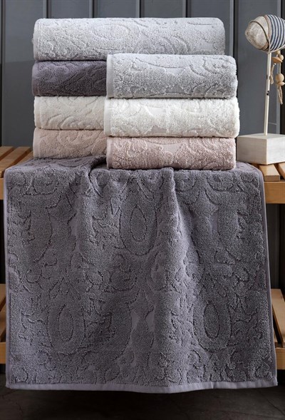 İpekçe Dilay 6 Parça Kutulu Havlu Seti 50x90 cm - %100 Pamuklu Çeyizlik El ve Yüz Havlusu