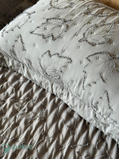 İpekçe Elanor 3 Parça Çift Kişilik Yatak Örtüsü Seti - Pembe Modern Dokulu ve Şık Yatak Örtüsü