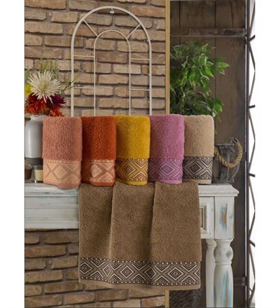 İpekçe Figaro Pamuk Havlu 3’lü 90x180 cm Emici Yumuşak Banyo Havlusu