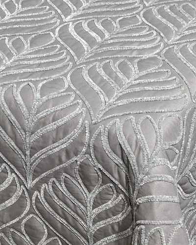 İpekçe Gri Stella Yatak Örtüsü - 240x250 cm Çift Kişilik 3 Parça Şık ve Günlük Yatak Odası Seti