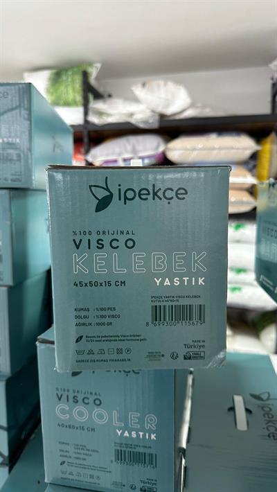 İpekçe Kelebek Ortopedik Visco Yastık 45x50 cm - 15 cm Yüksek Boyun ve Omuz Destekli Yastık