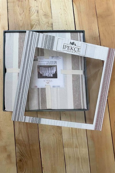 İpekçe Naturel Pure Kahve Çift Kişilik Nevresim Takımı - 4 Parça