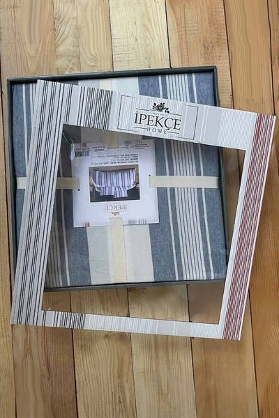 İpekçe Naturel Pure Lacivert Çift Kişilik Nevresim Takımı - 4 Parça Pamuklu