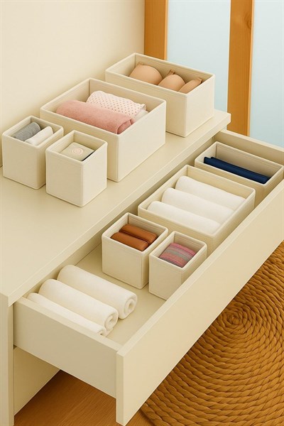 İpekçe November Serisi Pamuklu 4lü Organizer Paketi (5 Renk Seçeneği)