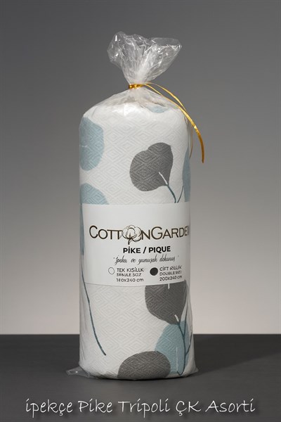 İpekçe Tripoli Çift Kişilik Pike Pamuklu