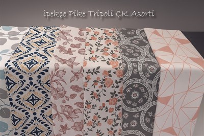 İpekçe Tripoli Çift Kişilik Pike Pamuklu