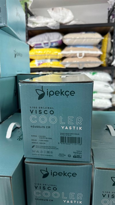 İpekçe Visco Cooler Yastık 40x60+15 cm - Serinletici Etkili Terletmez Ortopedik Visco Yastık