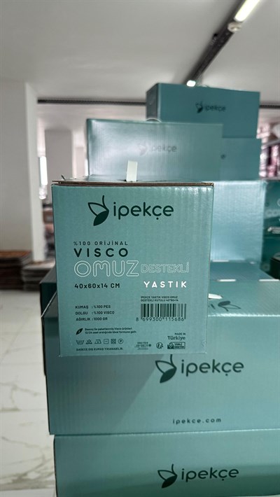İpekçe Visco Omuz Destekli Yastık 40x60+14 cm - Ergonomik Boyun Destekli Ortopedik Visco Yastık