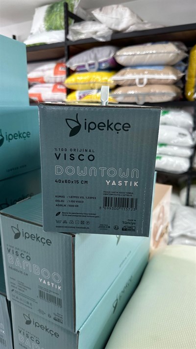 İpekçe Visco Tombul Downtown Yastık 40x60+15 cm - Ekstra Dolgun Yüksek Boyun Destekli Visco Yastık