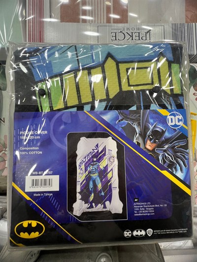 Warner Bros Lisanslı Batman Tek Kişilik Nevresim Takımı - Ranforce Pamuklu 3 Parça Çocuk Odası Takımı BT-00139