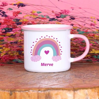 Çiçek Tasarımlı Kişiye Özel İsimli Star Kupa Bardak