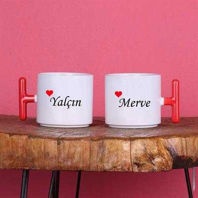 Sevgiliye Hediye İsimli Çift Kupası