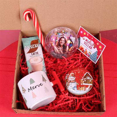 Yılbaşı Temalı Işıl Işıl Yeni Yıl Hediye Kutusu